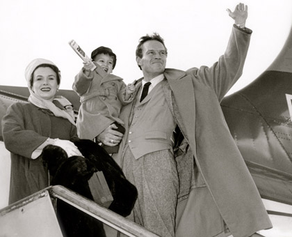 The Heston’s on their way to Rome in 1958