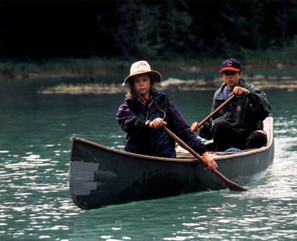 Jessie and Sean canoeing in search of their father.