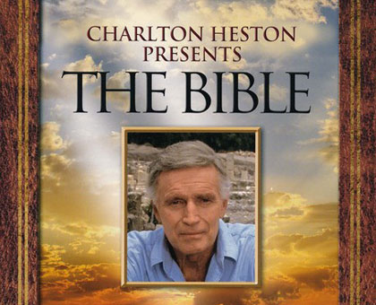 CHARLTON HESTON PRESENTS THE BIBLE key art.